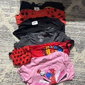 Disney Kids Shirts - Red, Black, Pink